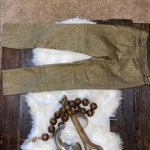 Gold double front buckle Celine pants size 38